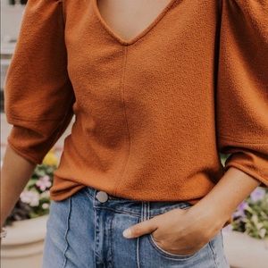 Roolee Genevive top in Sienna color.